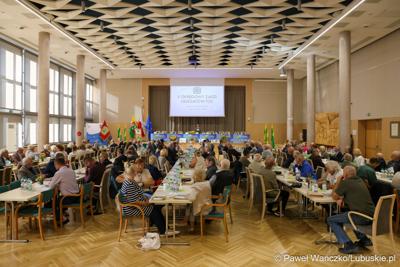 Uczestnicy X Okręgowego Zjazdu Delegatów Polskiego Związku Działkowców
