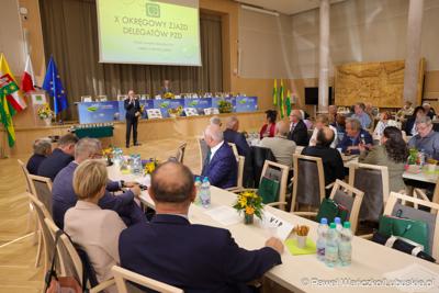 Uczestnicy X Okręgowego Zjazdu Delegatów Polskiego Związku Działkowców