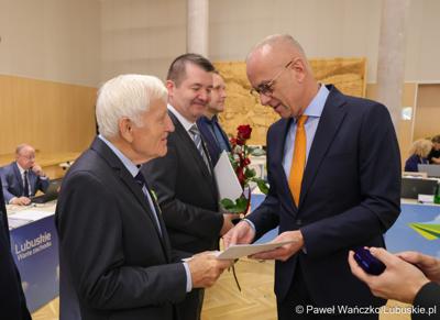 Uroczyste wręczenie „Odznak Honorowych za Zasługi dla Województwa Lubuskiego”, podczas IV sesji Sejmiku Województwa Lubuskiego 
