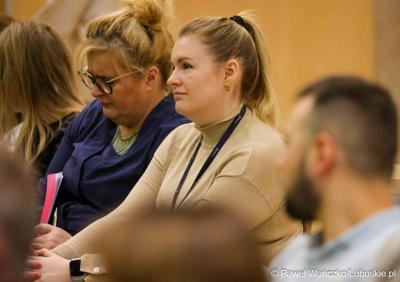 Uczestnicy szkolenia dla beneficjentów programu Interreg w Sali Kolumnowej Urzędu Marszałkowskiego Województwa Lubuskiego w Zielonej Górze
