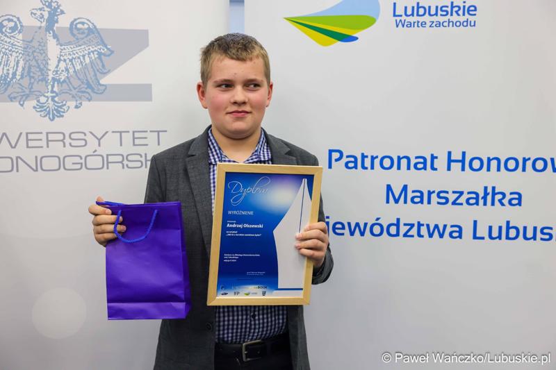 Uroczystość wręczenia nagród w konkursie na Młodzieżowego Dziennikarza Roku Województwa Lubuskiego