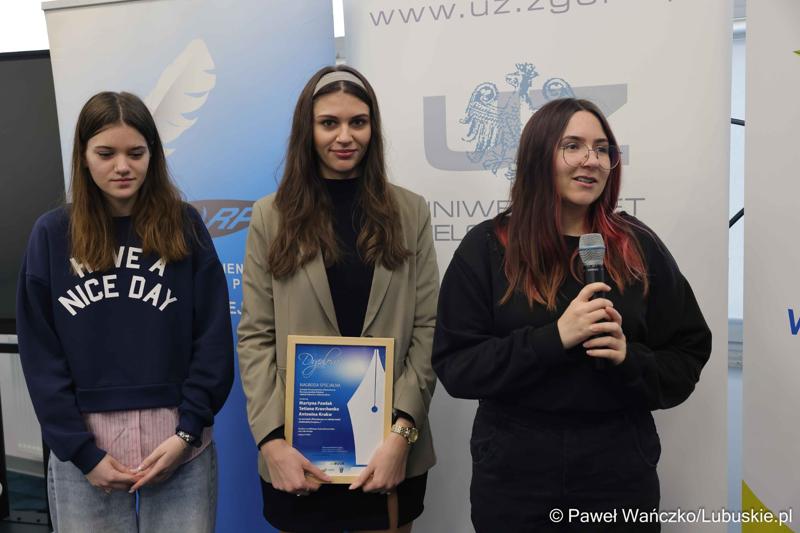 Uroczystość wręczenia nagród w konkursie na Młodzieżowego Dziennikarza Roku Województwa Lubuskiego