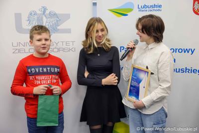 Uroczystość wręczenia nagród w konkursie na Młodzieżowego Dziennikarza Roku Województwa Lubuskiego