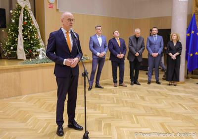 Spotkanie noworoczne z udziałem pracowników Urzędu Marszałkowskiego Województwa Lubuskiego oraz członków Zarządu Województwa