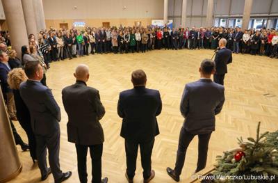Spotkanie noworoczne z udziałem pracowników Urzędu Marszałkowskiego Województwa Lubuskiego oraz członków Zarządu Województwa