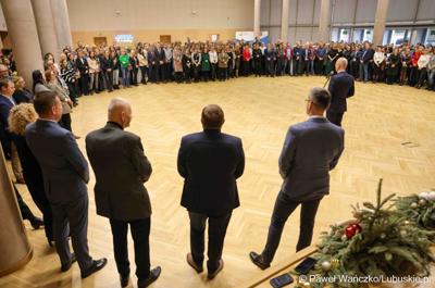 Spotkanie noworoczne z udziałem pracowników Urzędu Marszałkowskiego Województwa Lubuskiego oraz członków Zarządu Województwa