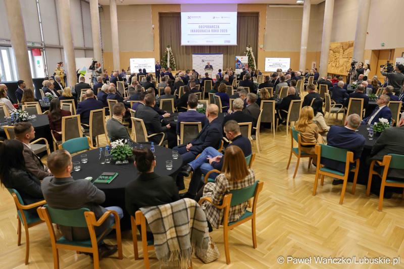 Gospodarcza inauguracja roku 2025 w Sali Kolumnowej Urzędu Marszałkowskiego Województwa Lubuskiego w Zielonej Górze