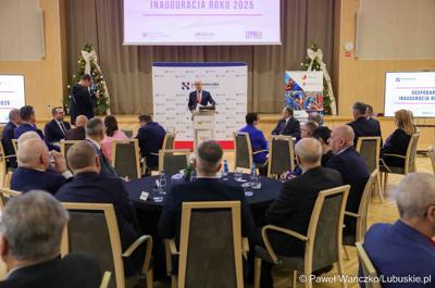 Gospodarcza inauguracja roku 2025 w Sali Kolumnowej Urzędu Marszałkowskiego Województwa Lubuskiego w Zielonej Górze