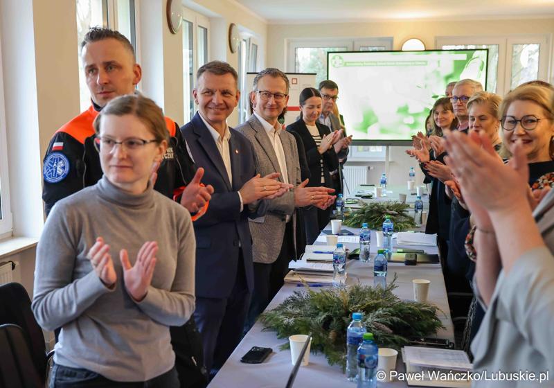 Spotkanie wicemarszałka województwa lubuskiego Sebastiana Ciemnoczołowskiego z przedstawicielami lubuskich jednostek ochrony zdrowia.
