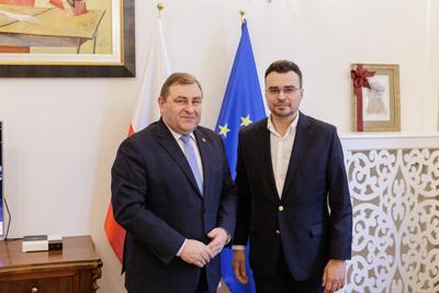 Wicemarszałek województwa lubuskiego Grzegorz Potęga spotkał się w Ministerstwie Kultury i Dziedzictwa Narodowego z wiceministrem Maciejem Wróblem