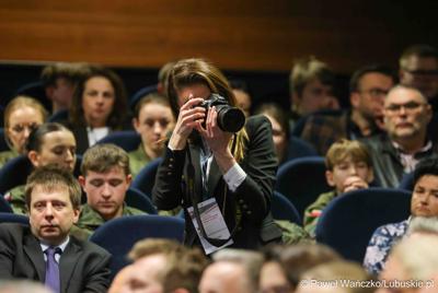 Uczestnicy konferencji pn. Współczesne wyzwania dla ochrony ludności, w Akademii im. Jakuba z Paradyża w Gorzowie Wlkp. 