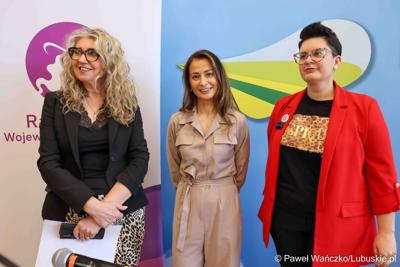 Uczestniczki konferencji prasowej na temat zbliżającego się XV Lubuskiego Kongresu Kobiet 