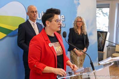Uczestnicy konferencji prasowej na temat zbliżającego się XV Lubuskiego Kongresu Kobiet 
