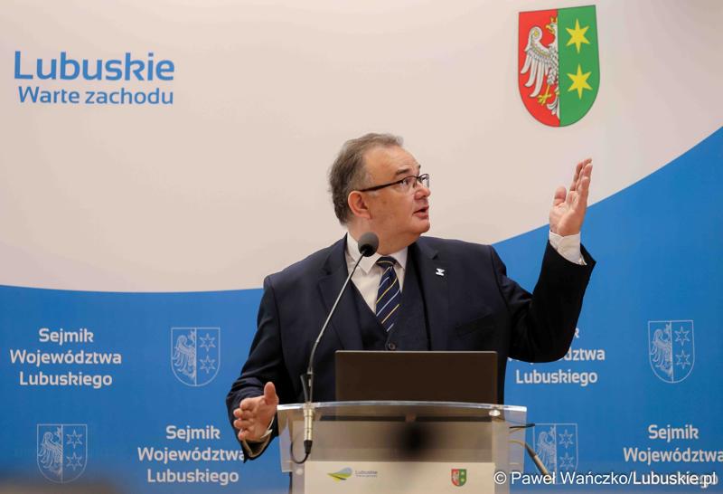 Przedstawiciel Polregio na VIII zwyczajnej sesji Sejmiku Województwa Lubuskiego w Sali Kolumnowej Urzędu Marszałkowskiego Województwa Lubuskiego w Zielonej Górze