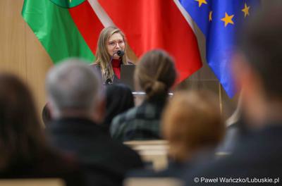 Uczestnicy debaty nt. strategii turystycznej dla województwa lubuskiego, w Urzędzie Marszałkowskim Województwa Lubuskiego w Zielonej Górze 