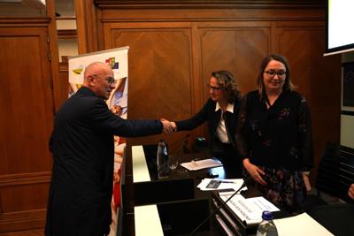Wizyta studyjna radnych Województwa Lubuskiego w Brukseli. 19 marca 2025 r - Seminarium informacyjne o UE w Residence Palace. 