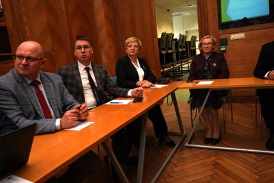 Wizyta studyjna radnych Województwa Lubuskiego w Brukseli. 19 marca 2025 r - Seminarium informacyjne o UE w Residence Palace. 