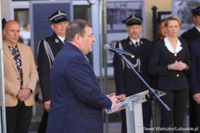 Uroczystość przekazania nowego wozu strażackiego dla OSP Żary-Kunice 