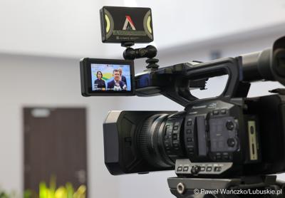 Uczestnicy konferencji prasowej zapowiadającej Święto Województwa Lubuskiego w Gorzowie Wlkp.