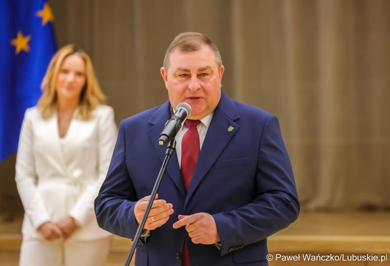 Spotkanie nowego marszałka województwa lubuskiego Sebastiana Ciemnoczołowskiego, wraz z całym Zarządem Województwa, z pracownikami Urzędu Marszałkowskiego