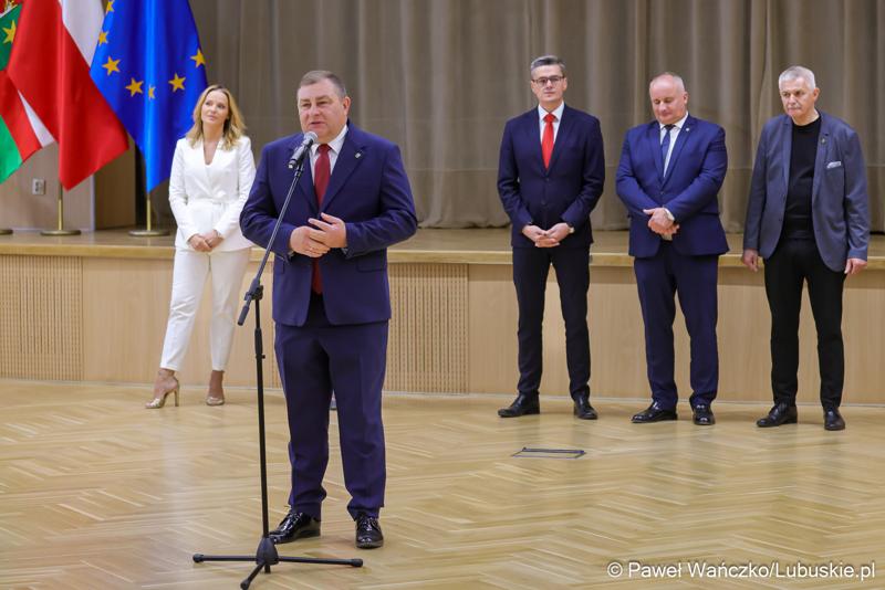 Spotkanie nowego marszałka województwa lubuskiego Sebastiana Ciemnoczołowskiego, wraz z całym Zarządem Województwa, z pracownikami Urzędu Marszałkowskiego