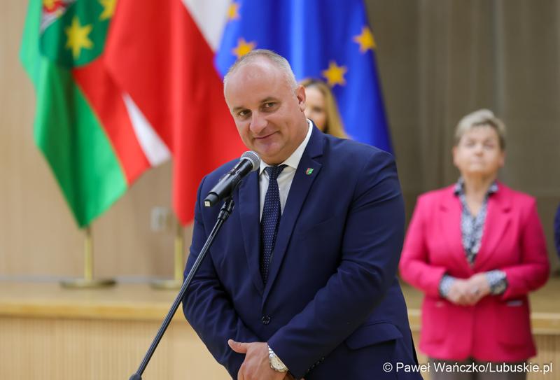 Spotkanie nowego marszałka województwa lubuskiego Sebastiana Ciemnoczołowskiego, wraz z całym Zarządem Województwa, z pracownikami Urzędu Marszałkowskiego
