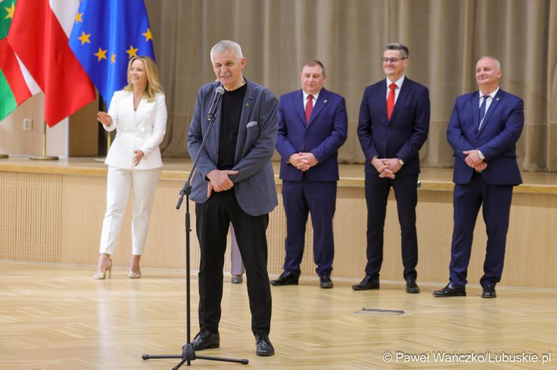 Spotkanie nowego marszałka województwa lubuskiego Sebastiana Ciemnoczołowskiego, wraz z całym Zarządem Województwa, z pracownikami Urzędu Marszałkowskiego