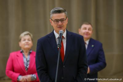 Spotkanie nowego marszałka województwa lubuskiego Sebastiana Ciemnoczołowskiego, wraz z całym Zarządem Województwa, z pracownikami Urzędu Marszałkowskiego
