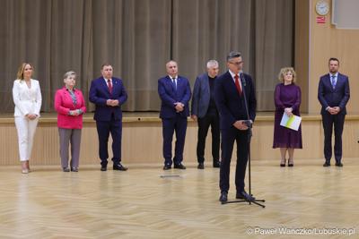 Spotkanie nowego marszałka województwa lubuskiego Sebastiana Ciemnoczołowskiego, wraz z całym Zarządem Województwa, z pracownikami Urzędu Marszałkowskiego