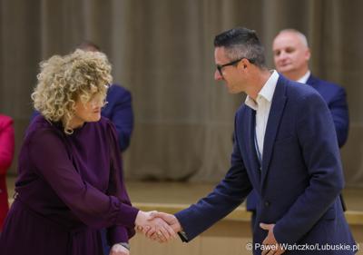 Spotkanie nowego marszałka województwa lubuskiego Sebastiana Ciemnoczołowskiego, wraz z całym Zarządem Województwa, z pracownikami Urzędu Marszałkowskiego