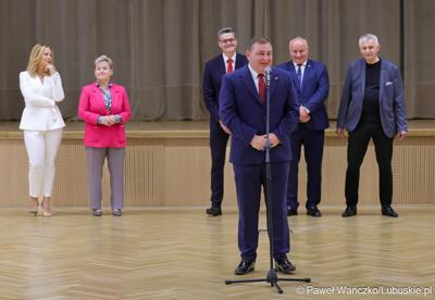 Spotkanie nowego marszałka województwa lubuskiego Sebastiana Ciemnoczołowskiego, wraz z całym Zarządem Województwa, z pracownikami Urzędu Marszałkowskiego