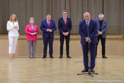 Spotkanie nowego marszałka województwa lubuskiego Sebastiana Ciemnoczołowskiego, wraz z całym Zarządem Województwa, z pracownikami Urzędu Marszałkowskiego