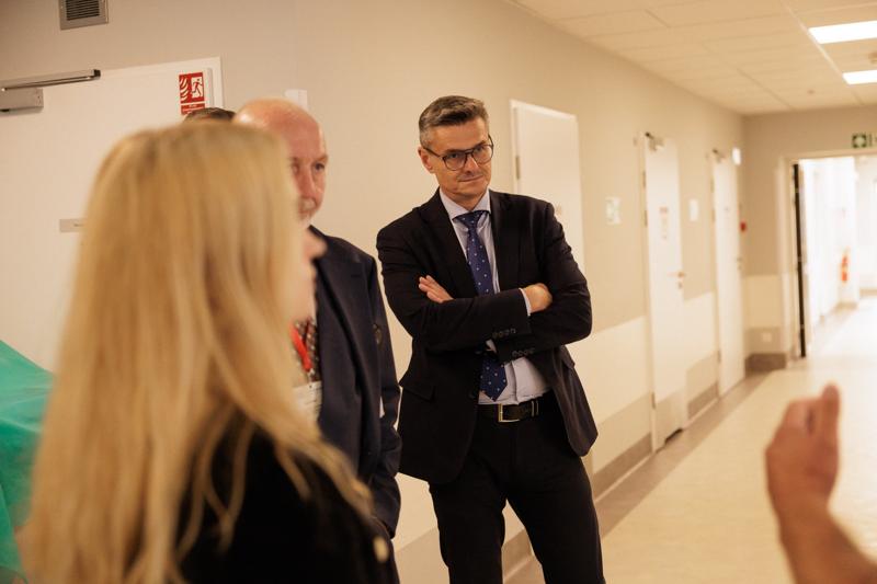 Jolanta Sobierańska-Grenda z wizyta w zielonogórskim szpitalu uniwersyteckim