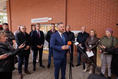 Konferencja prasowa na temat budowy Lubuskiego Uniwersyteckiego Centrum Onkologi