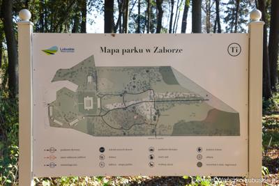 Odnowiony park, położony przy Centrum Leczenia Dzieci i Młodzieży w Zaborze