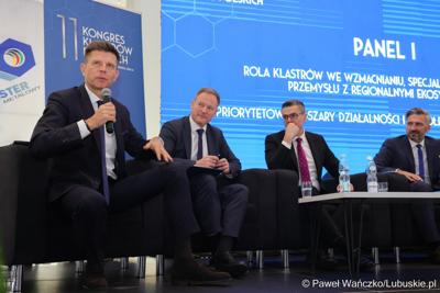 Uczestnicy pierwszego dnia 11. Kongresu Klastrów Polskich w Parku Technologii Kosmicznych w Zielonej Górze-Nowym Kisielinie