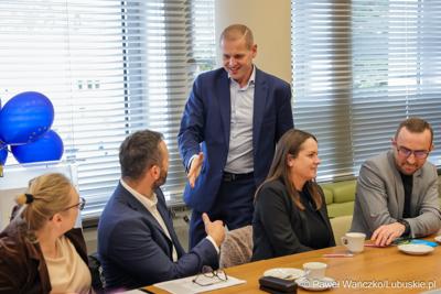Spotkanie członka zarządu woj. lubuskiego Łukasza Poryckiego z Lokalnymi Grupami Działania 