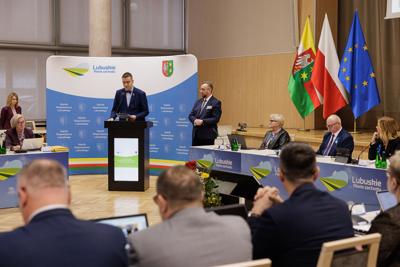 Uczestnicy XV sesji Sejmiku Województwa Lubuskiego