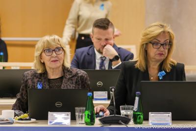 Uczestnicy XV sesji Sejmiku Województwa Lubuskiego