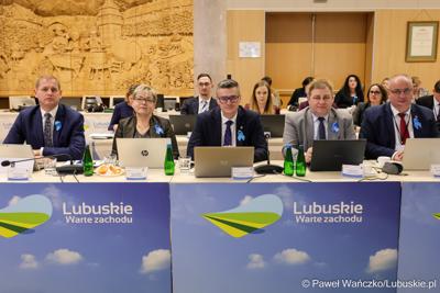 Uczestnicy XV sesji Sejmiku Województwa Lubuskiego