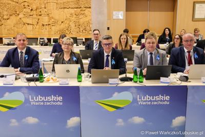 Uczestnicy XV sesji Sejmiku Województwa Lubuskiego