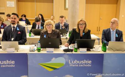 Uczestnicy XV sesji Sejmiku Województwa Lubuskiego