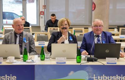 Uczestnicy XV sesji Sejmiku Województwa Lubuskiego