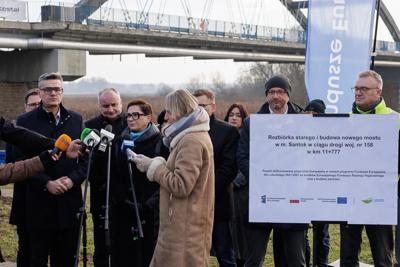 Rozpoczęcie projektu: Rozbiórka starego i budowa nowego mostu w m. Santok w ciągu drogi woj. nr 158 w km 11+777