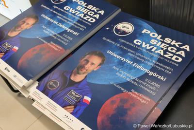 Spotkanie z polskim astronautą projektowym Europejskiej Agencji Kosmicznej Sławoszem Uznańskim-Wiśniewskim w Parku Technologii Kosmicznych w Zielonej Górze-Nowym Kisielinie 