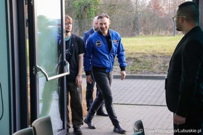 Spotkanie z polskim astronautą projektowym Europejskiej Agencji Kosmicznej Sławoszem Uznańskim-Wiśniewskim w Parku Technologii Kosmicznych w Zielonej Górze-Nowym Kisielinie 