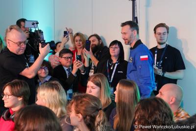 Spotkanie z polskim astronautą projektowym Europejskiej Agencji Kosmicznej Sławoszem Uznańskim-Wiśniewskim w Parku Technologii Kosmicznych w Zielonej Górze-Nowym Kisielinie 