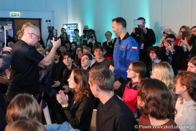 Spotkanie z polskim astronautą projektowym Europejskiej Agencji Kosmicznej Sławoszem Uznańskim-Wiśniewskim w Parku Technologii Kosmicznych w Zielonej Górze-Nowym Kisielinie 