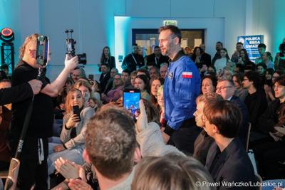 Spotkanie z polskim astronautą projektowym Europejskiej Agencji Kosmicznej Sławoszem Uznańskim-Wiśniewskim w Parku Technologii Kosmicznych w Zielonej Górze-Nowym Kisielinie 