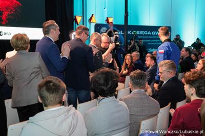 Spotkanie z polskim astronautą projektowym Europejskiej Agencji Kosmicznej Sławoszem Uznańskim-Wiśniewskim w Parku Technologii Kosmicznych w Zielonej Górze-Nowym Kisielinie 